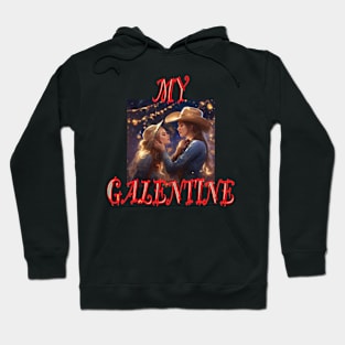 Galentines day cowgirls in love Hoodie